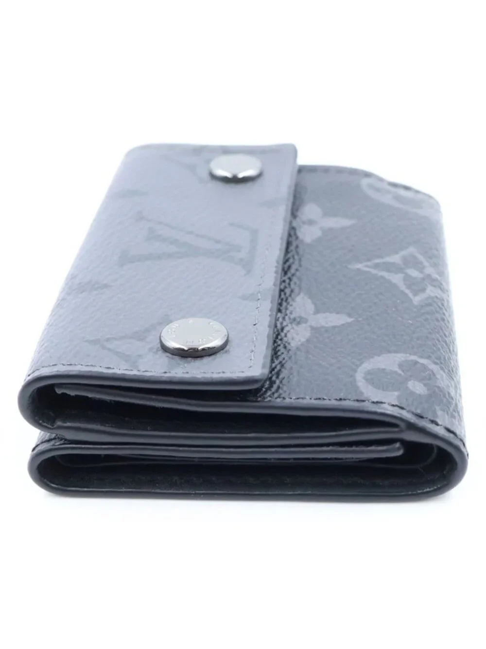 Louis Vuitton Monogram Eclipse Trifold Wallet Leather Compact Black